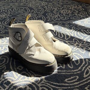 Dr. Martens White Leather Boots